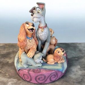 Disney Markrita Lady & The Tramp Rare VTG  Disney Gallery Trinke-Box Figurine